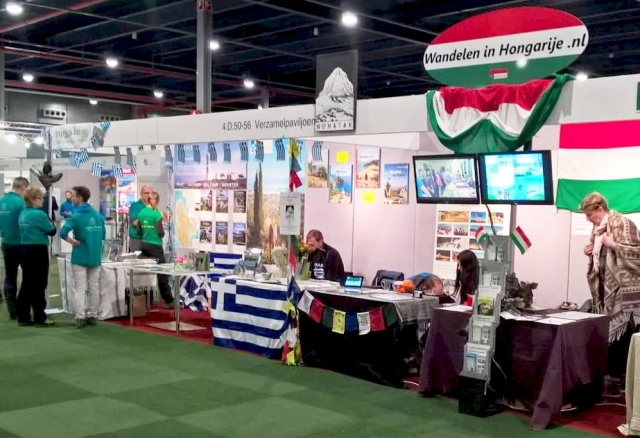 Stand van Art Ventures / Wandelen in Hongarije Fiets- en wandelbeurs 2018